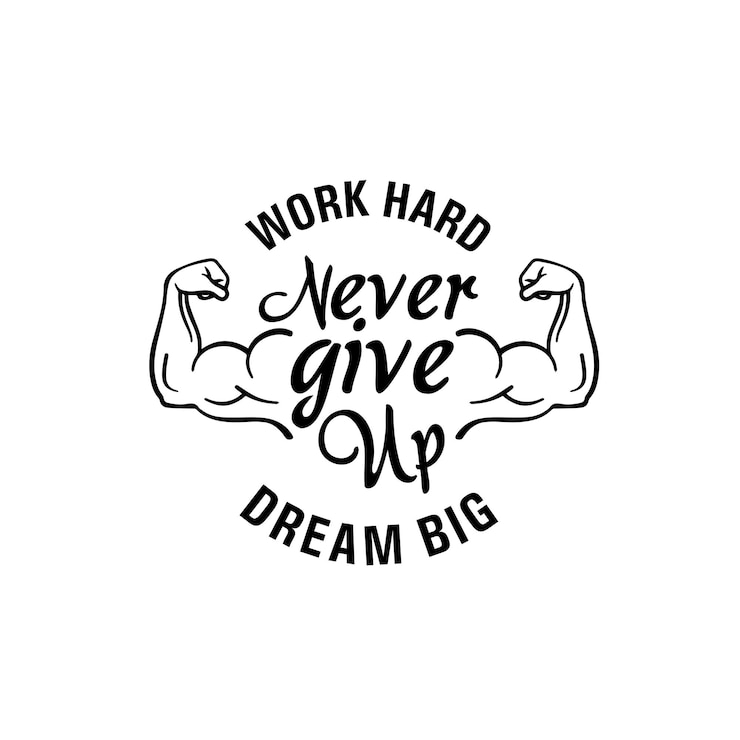 Vector motiverende citaten lettertype ontwerpsjabloon