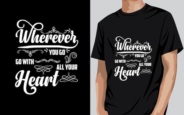 Motiverende citaten Trendy moderne typografie tshirt ontwerp