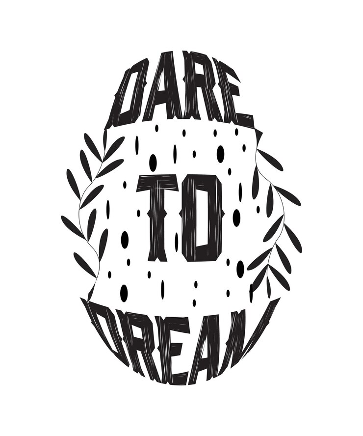 Vector motiverende en inspirerende belettering unieke stijl typografie teksteffect t-shirtontwerp