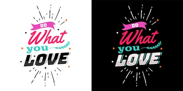 Motiverende hand belettering typografie citaat