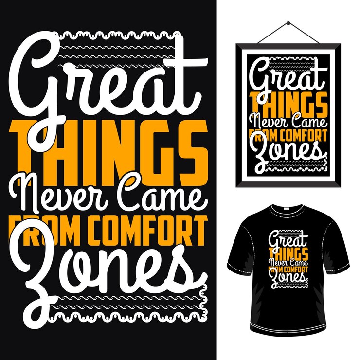 Motiverende typografie ontwerp offerte vector ontwerpsjabloon