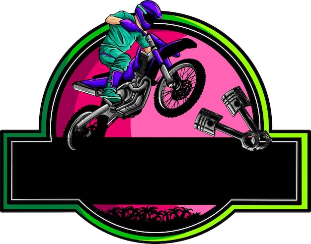 moto cross logo vector racing team dirt bike