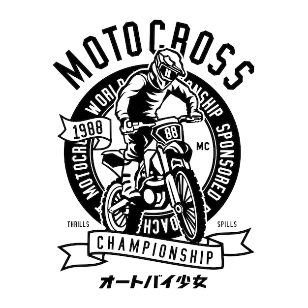 Vector moto cross