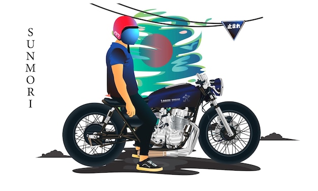 Vettore illustrazione del veicolo moto