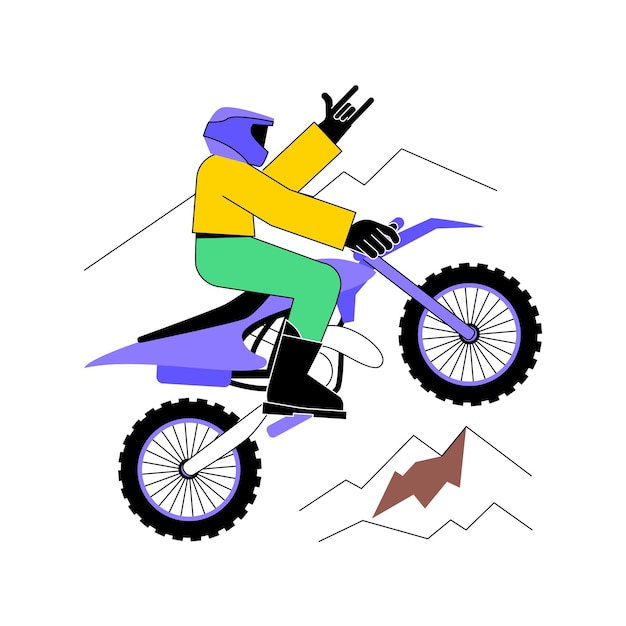 Vector motocross abstract concept vector illustration