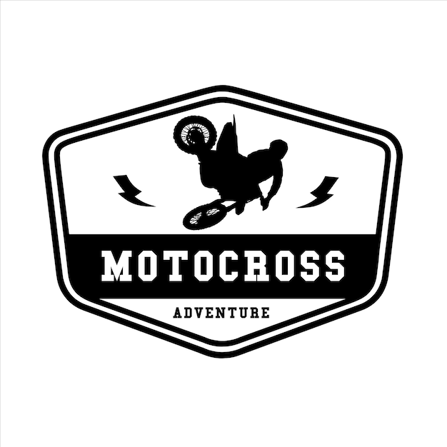 Vector motocross adventure logo vector illustration