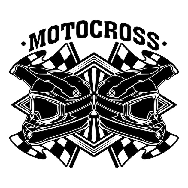 Vector motocross bike dirt racing team