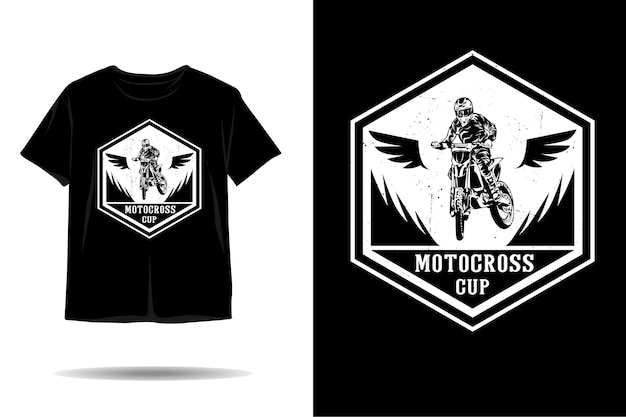 Motocross cup silhouette tshirt design