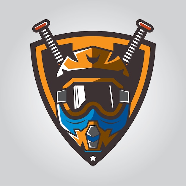 Motocross design emblem