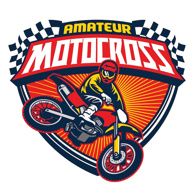 Motocross event badge