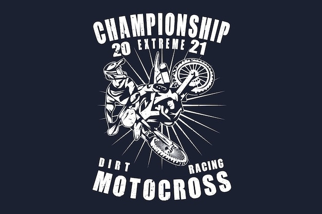 Motocross extreme championship silhouette design