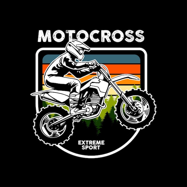 Motocross extreme sport template