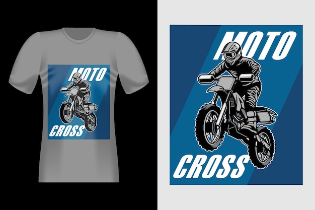 Motocross Hand Drawn Style Vintage T-Shirt Design