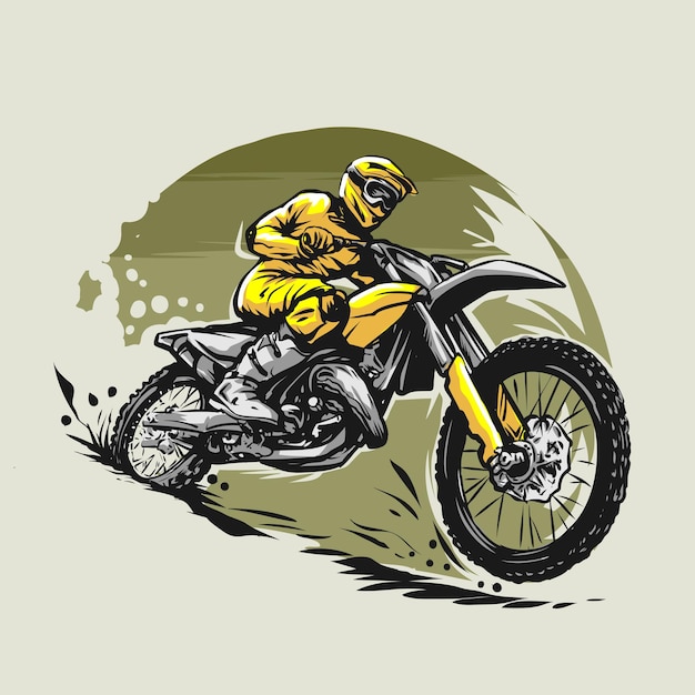 Illustrazione di motocross