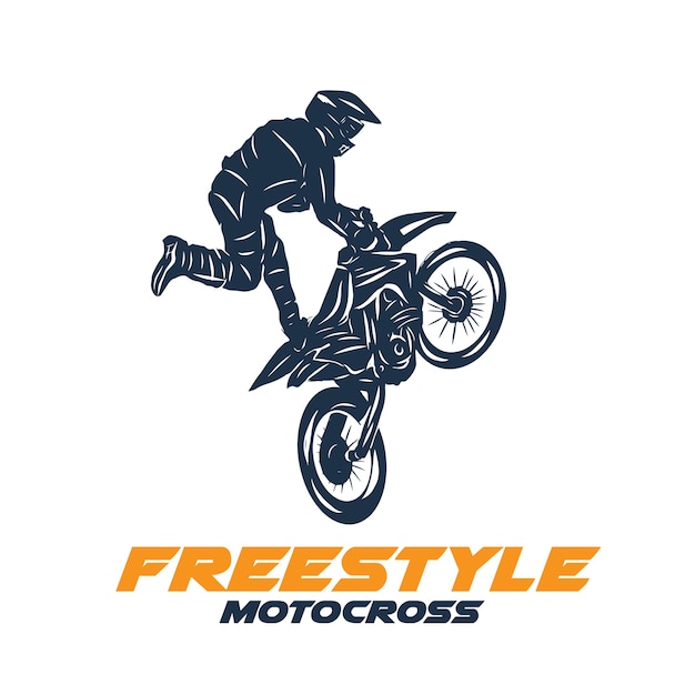 Vector motocross jump ilustration