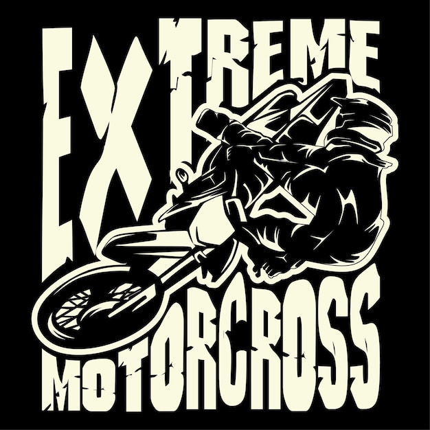 Vector motocross logo insiratie embleem ontwerp