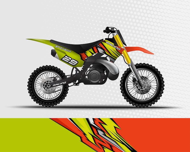 Motocross motorcycle wrap decal and vinyl sticker design  