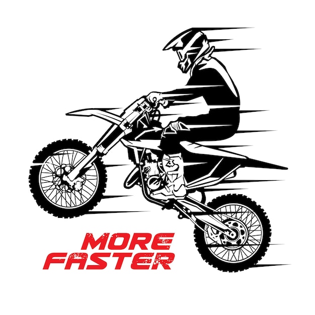 Motocross racing vector illustratie perfect voor t-shirt design en evenement logo