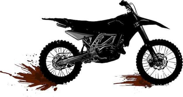 Vector motocross rider ride the motocross bike