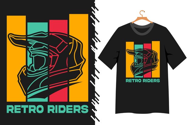 Tシャツデザインのモトクロスライダー