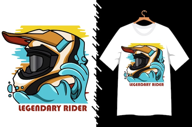 Tシャツデザインのモトクロスライダー