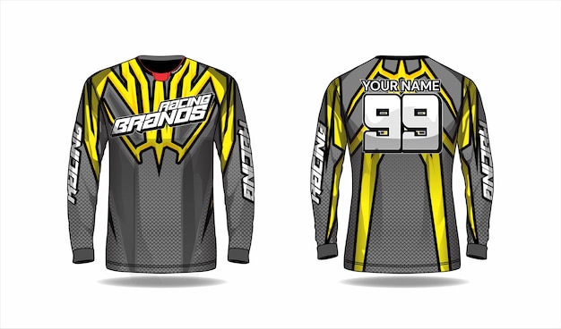 Motocross shirt sjabloon, race jersey ontwerp