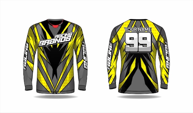 Motocross shirt template, racing jersey design