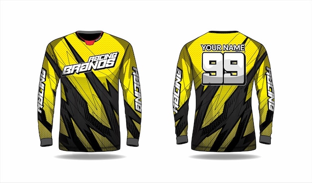 Motocross shirt template, racing jersey design