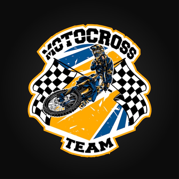 Vector motocross sport logo