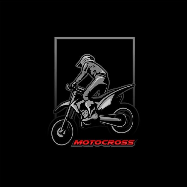 Motocross trails adventure illustration vector