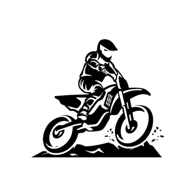 Modello di logo vettoriale motocross