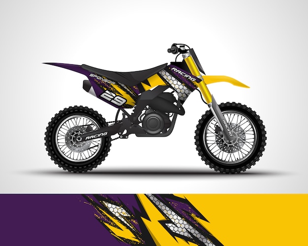 Motocross wrap decal and vinyl sticker