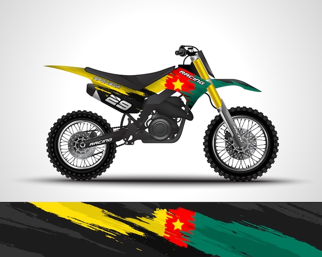 Motocross wrap decal and vinyl sticker