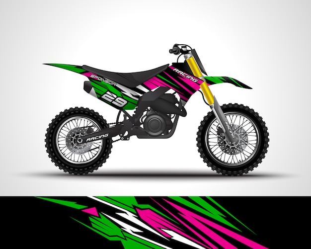 Motocross wrap sticker illustratie