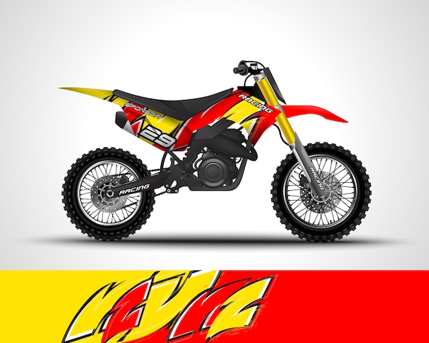 Motocross wrap sticker illustratie