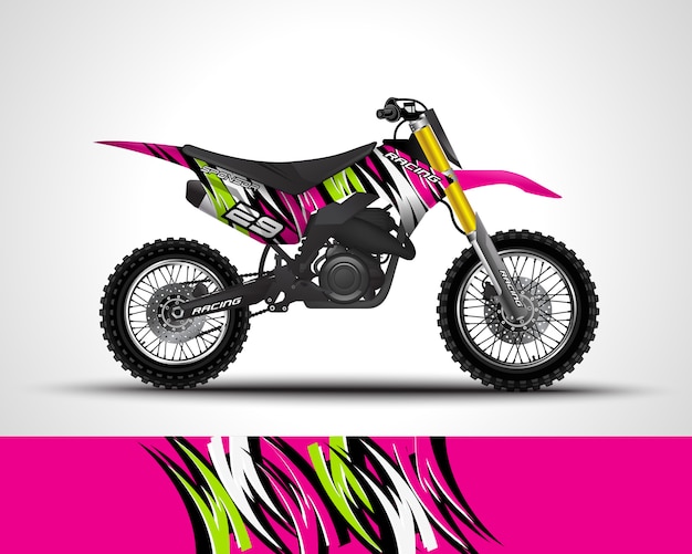 Motocross wrap sticker illustratie