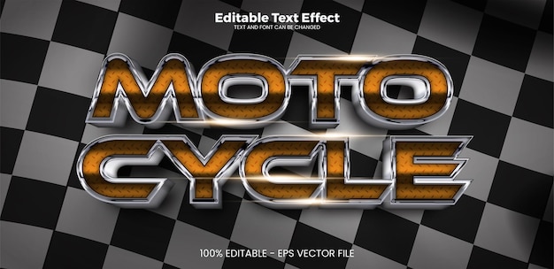 최신 트렌드 스타일의 Motocycle 편집 가능한 텍스트 효과