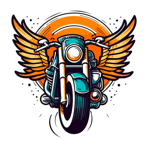 Vector motor bike vector illustration