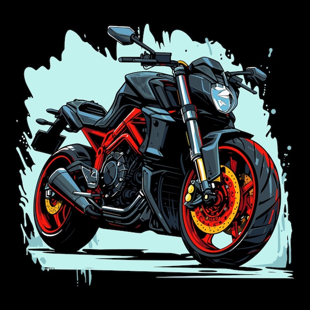 Disegno di maglietta vettoriale per motociclette