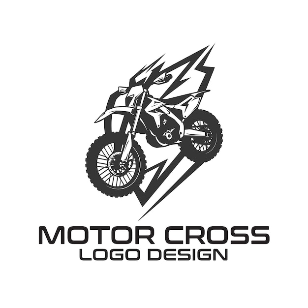 Vector motor cross vector logo design (ontwerp van het logo van de motor)