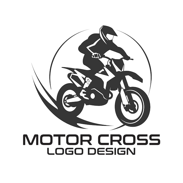 Motor Cross Vector Logo Design