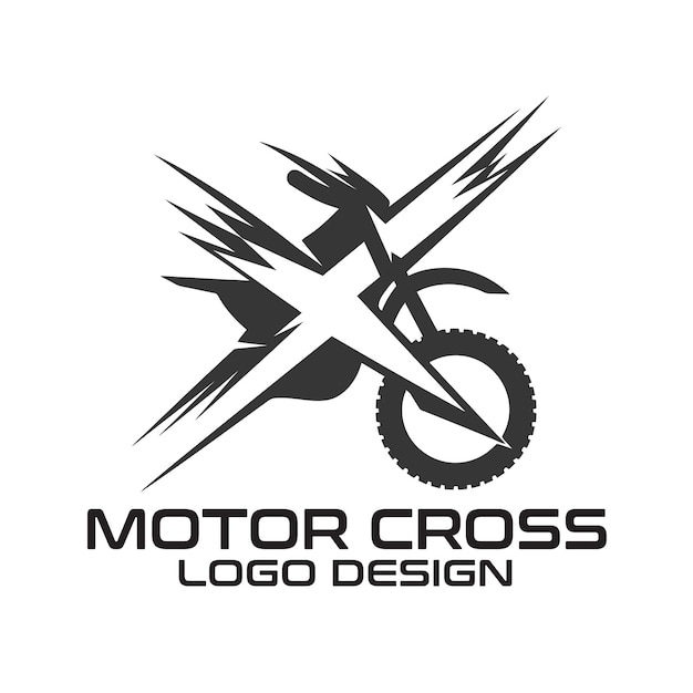 Vector motor cross vector logo design