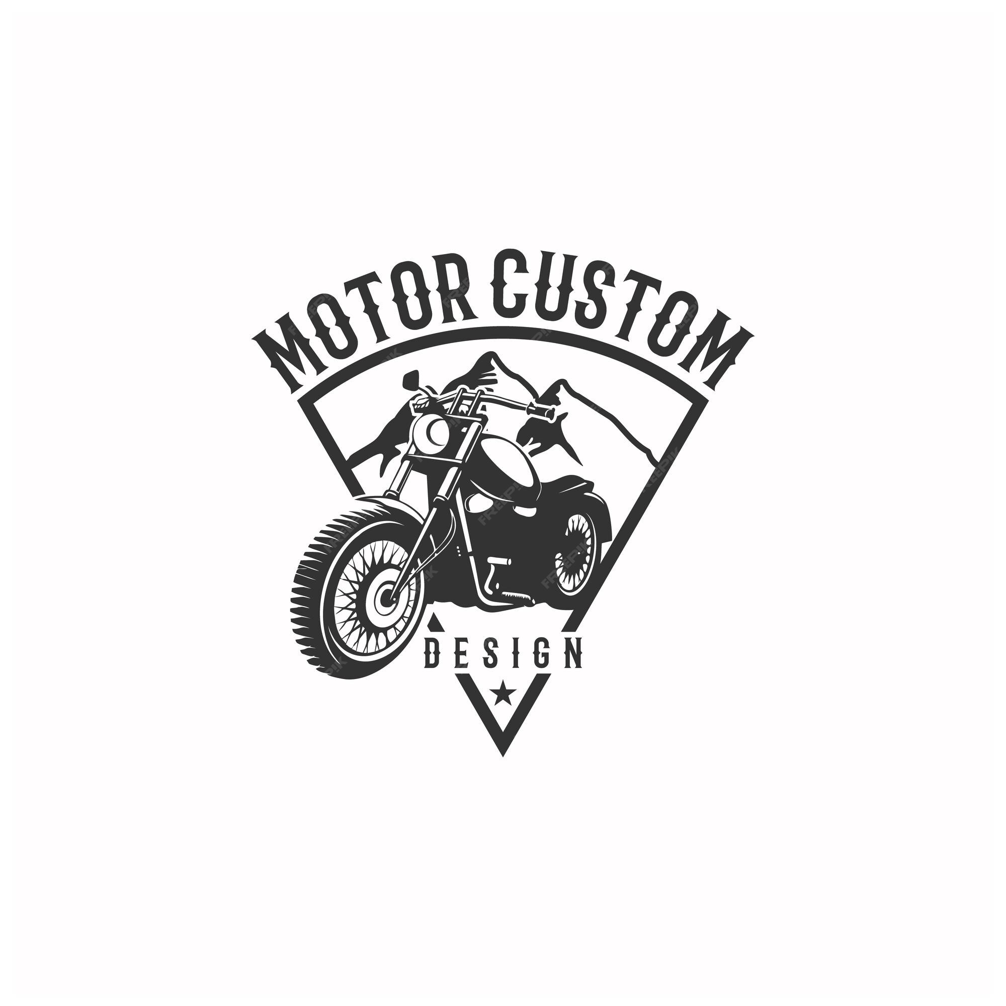 Premium Vector | Motor custom logo sign