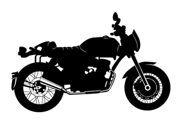 Motor fiets silhouet illustratie