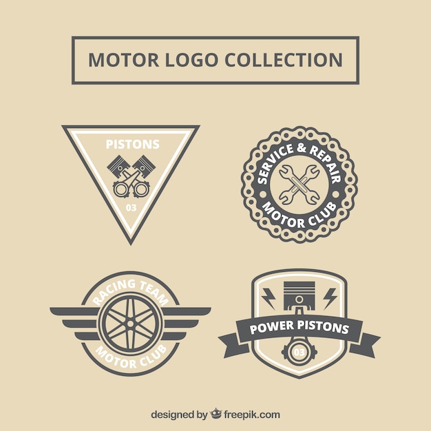 Vettore motore logo collezione