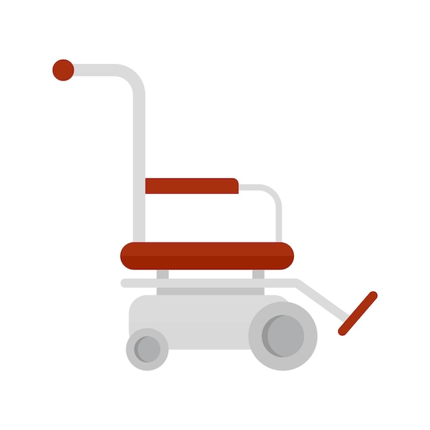 Вектор Значок моторной инвалидной коляски плоская иллюстрация векторной иконки моторной инвалидной коляски на белом фоне