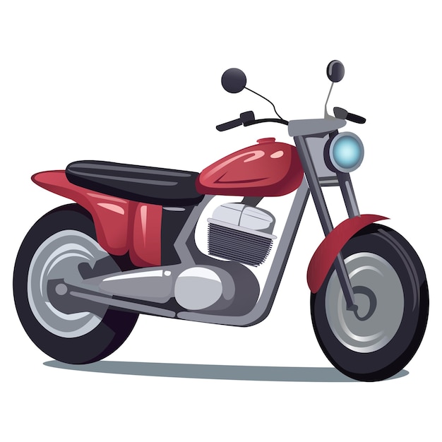 Vettore motocicletta di set colorato in questa illustrazione design meticoloso e uno stile fumetto stravagante