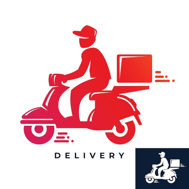 Motorbike courier icon