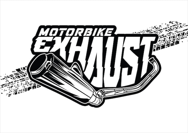 Vector motorbike exhaust trendy fashionable vector tshirt and apparel design