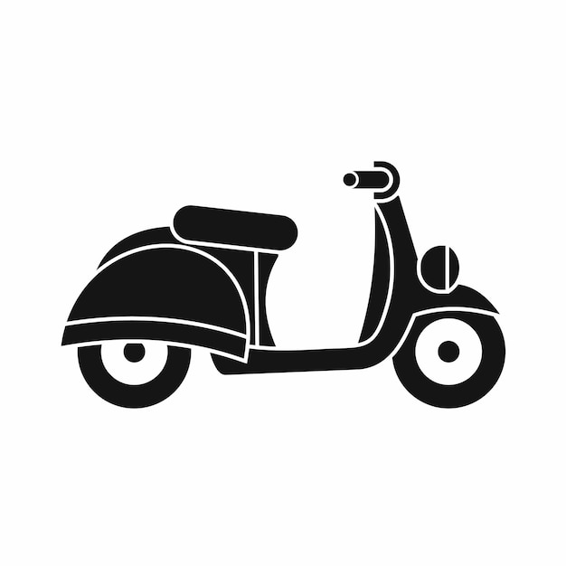 Motorbike icon in simple style isolated vector illustration